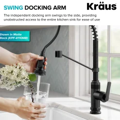 KRAUS Allyn Single Handle Pull Down Kitchen Faucet in Spot-Free Stainless Steel