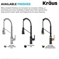 KRAUS Allyn Single Handle Pull Down Kitchen Faucet in Spot-Free Stainless Steel