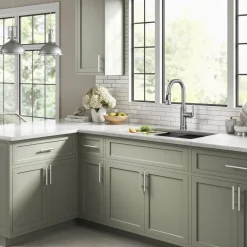 KRAUS Allyn Stainless Nut & Bolt Diamond Cut Kitchen Faucet