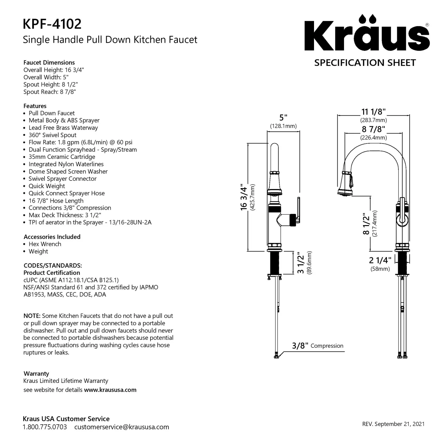 KRAUS Allyn Stainless Nut & Bolt Diamond Cut Kitchen Faucet