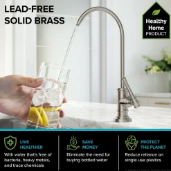KRAUS Allyn Transitional Bridge Kitchen Faucet & Water Filter Faucet in Spot Free Stainless Steel