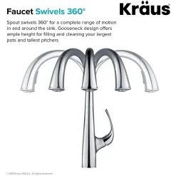 KRAUS Ansel Dual Function Pull-Down Kitchen Faucet in Chrome - Discontinued