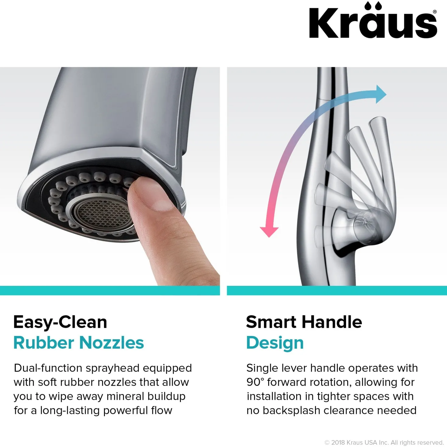KRAUS Ansel Dual Function Pull-Down Kitchen Faucet in Chrome - Discontinued