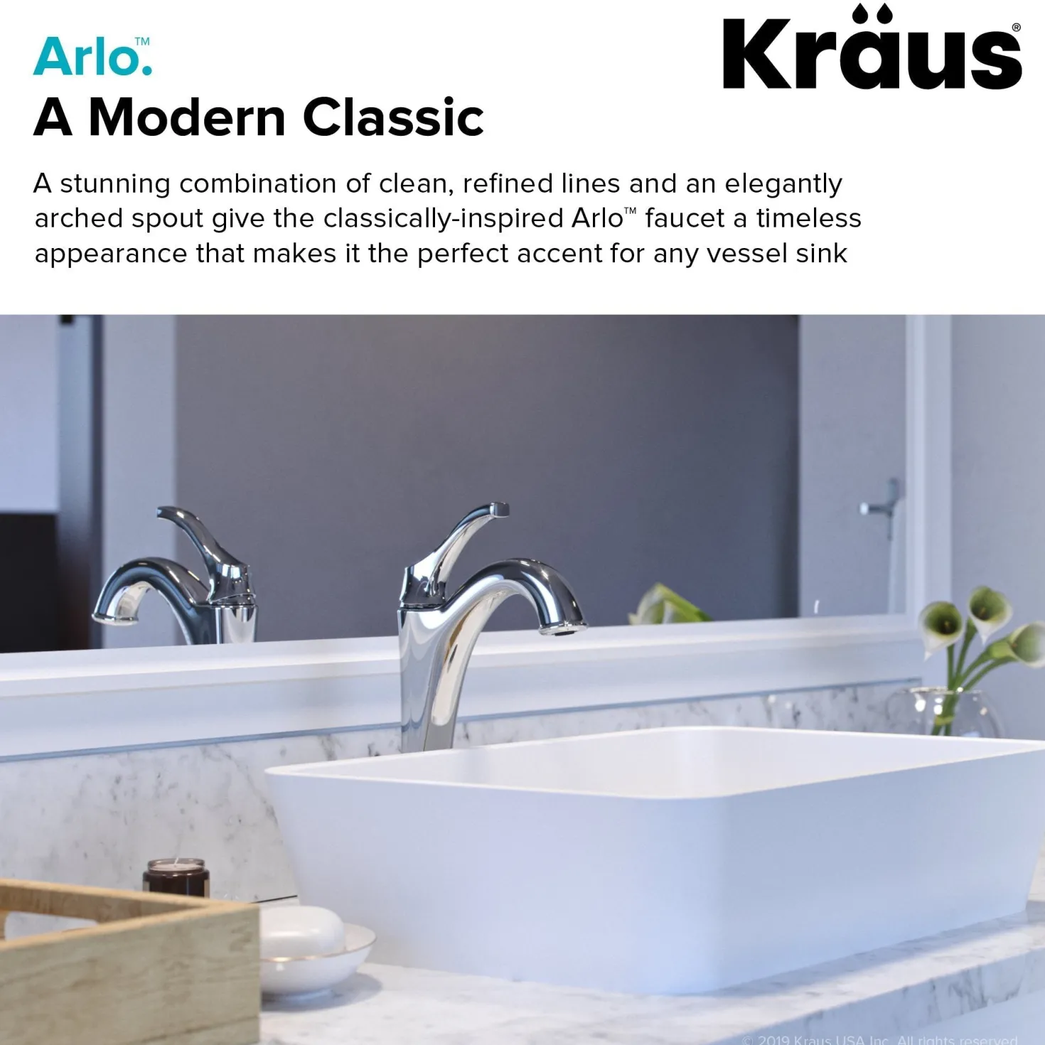 KRAUS Arlo Brushed Gold Tall Vessel Bathroom Faucet with Pop-Up Drain