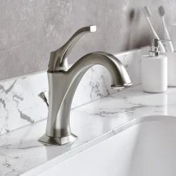 KRAUS Arlo Single Handle Basin Bathroom Faucet in Spot-Free all-Brite Brushed Nickel