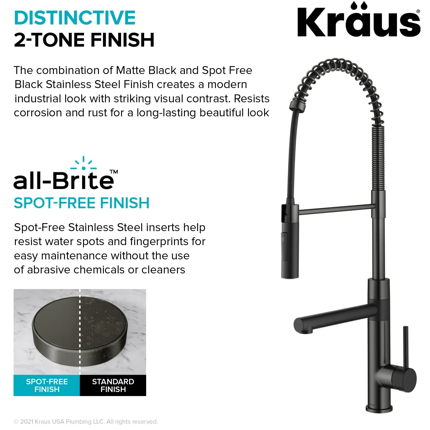 KRAUS Artec Pro Commercial Style Single Handle Kitchen Faucet with Pot Filler in Matte Black / Spot Free Black Stainless Steel
