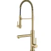 KRAUS Artec Pro 2-Function Commercial Style Pre-Rinse Kitchen Faucet in Brushed Gold