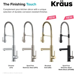 KRAUS Artec Pro 2-Function Commercial Style Pre-Rinse Kitchen Faucet in Brushed Gold
