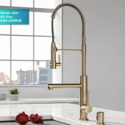KRAUS Artec Pro 2-Function Commercial Style Pre-Rinse Kitchen Faucet in Spot Free Antique Champagne Bronze