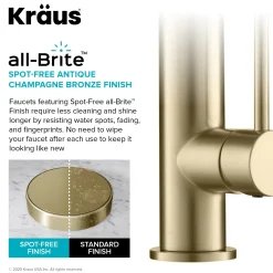 KRAUS Artec Pro 2-Function Commercial Style Pre-Rinse Kitchen Faucet in Spot Free Antique Champagne Bronze