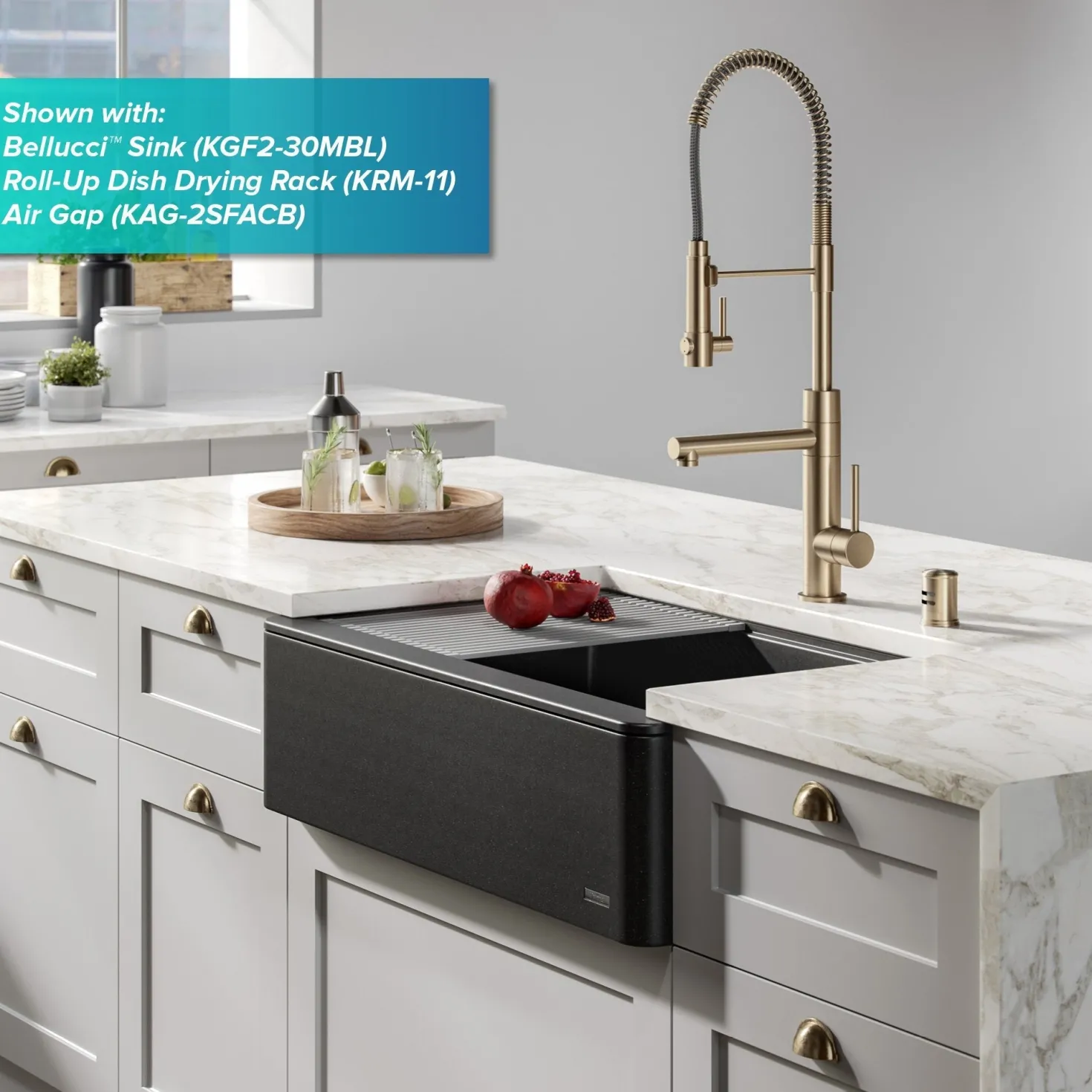 KRAUS Artec Pro 2-Function Commercial Style Pre-Rinse Kitchen Faucet in Spot Free Antique Champagne Bronze