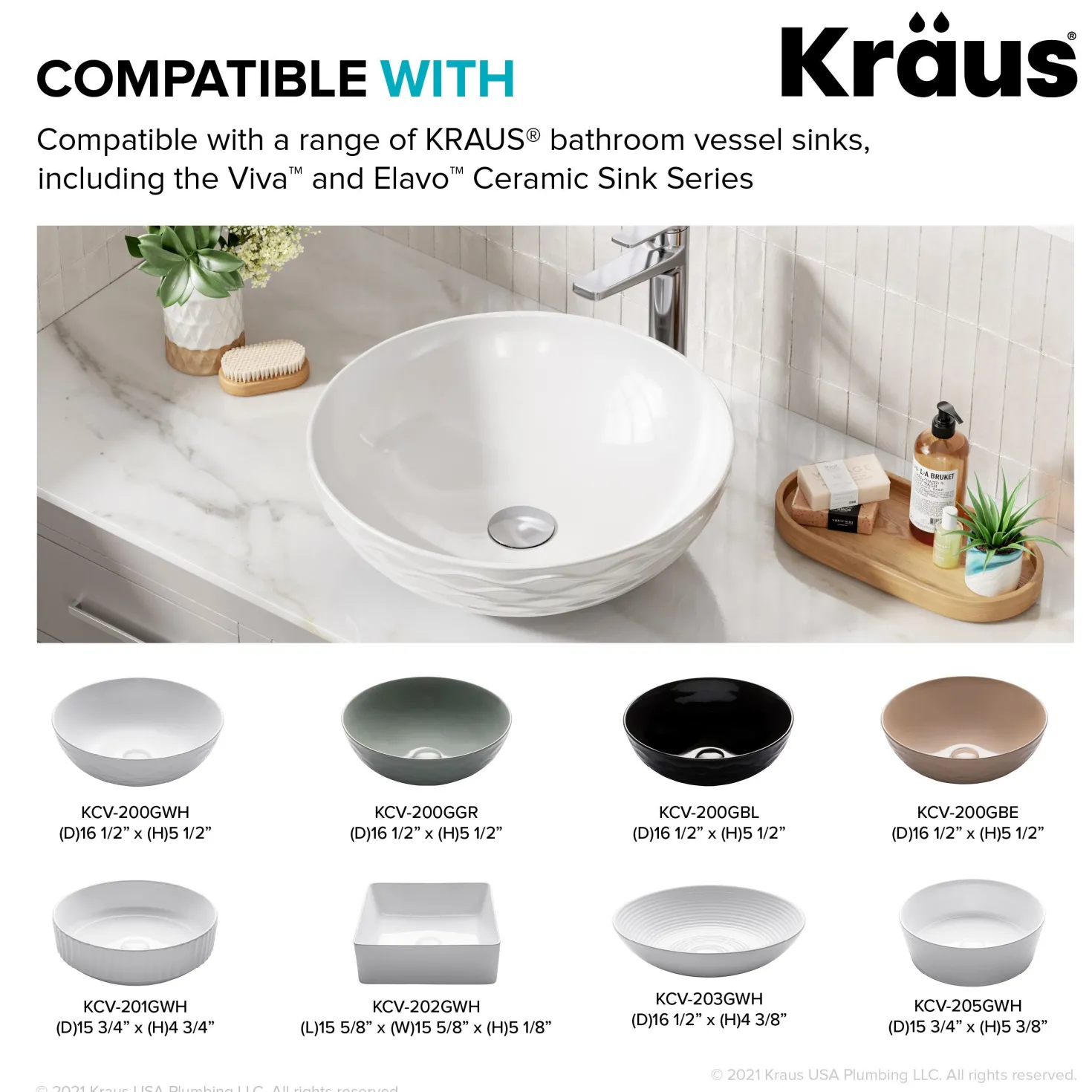 KRAUS Bathroom Sink Pop-Up Drain with Extended Thread