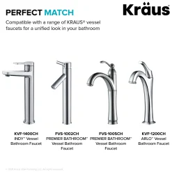 KRAUS Bathroom Sink Pop-Up Drain with Extended Thread