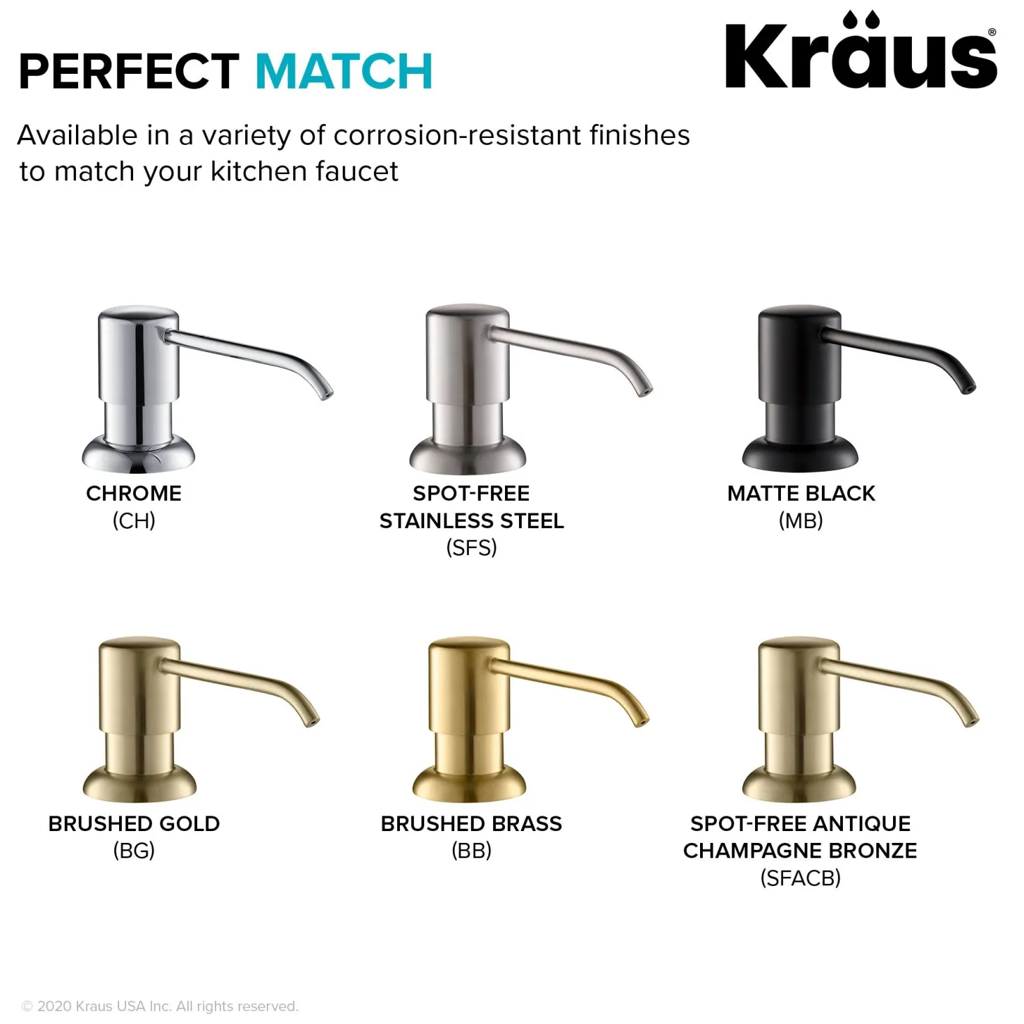 KRAUS Boden Kitchen Soap and Lotion Dispenser in Brushed Brass