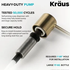 KRAUS Boden Kitchen Soap & Lotion Dispenser in Spot Free Antique Champagne Bronze