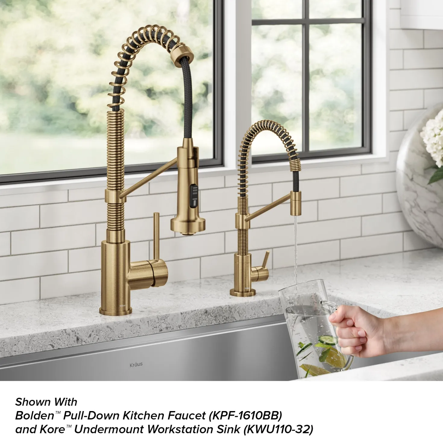 KRAUS Bolden Drinking Water Filter Faucet in Brushed Brass