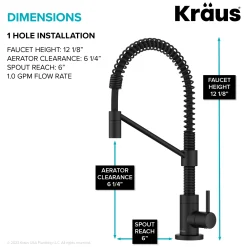 KRAUS Bolden Drinking Water Filter Faucet in Matte Black