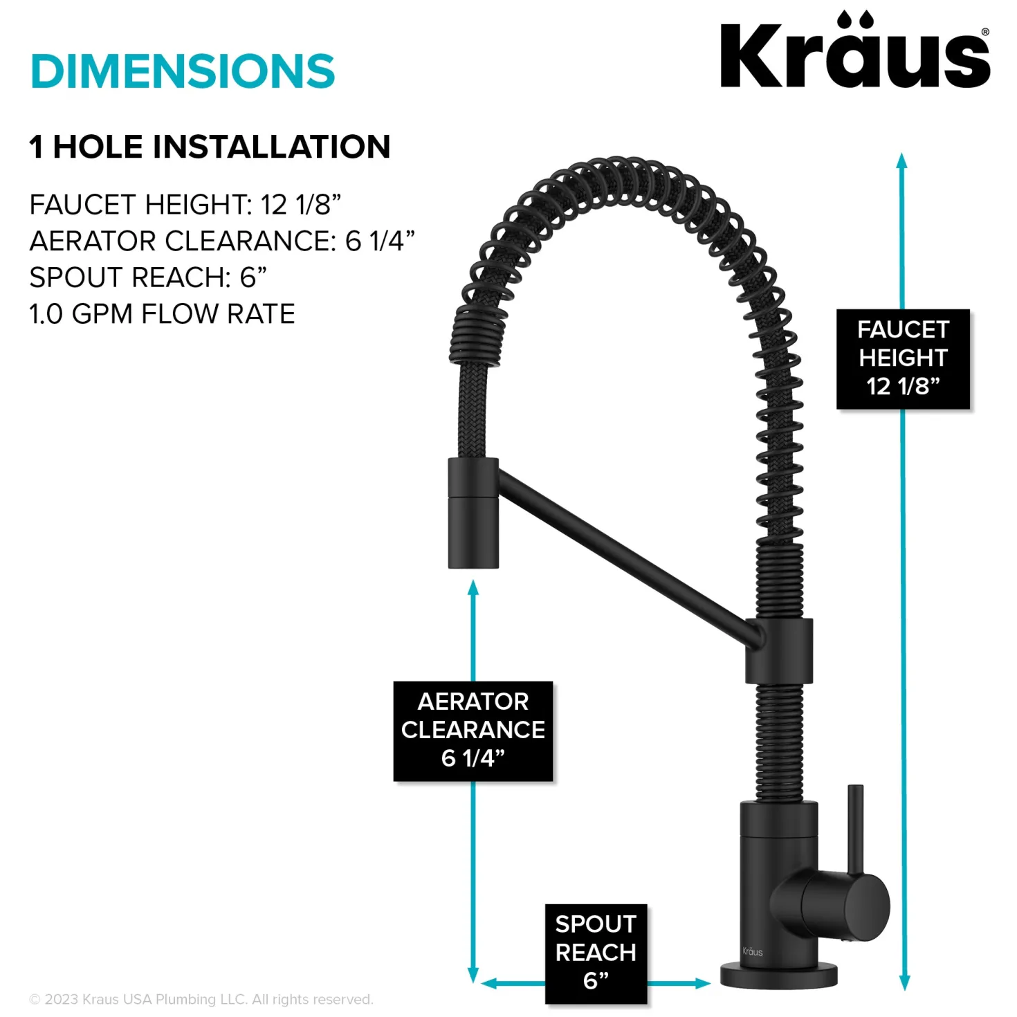 KRAUS Bolden Drinking Water Filter Faucet in Matte Black