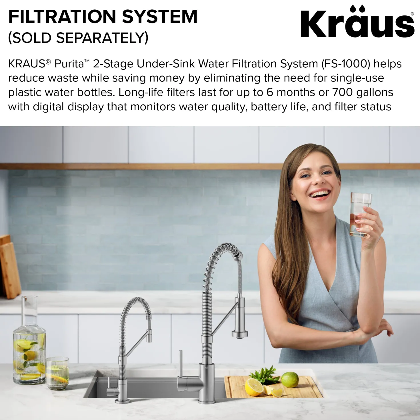 KRAUS Bolden Drinking Water Filter Faucet in Spot-Free Stainless