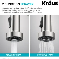 KRAUS Bolden 18-Inch Commercial Kitchen Faucet with Pull-Down Sprayhead in Chrome