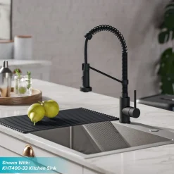 KRAUS Bolden 18-Inch Commercial Kitchen Faucet with Pull-Down Sprayhead in Matte Black