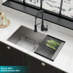 KRAUS Bolden 18-Inch Commercial Kitchen Faucet with Pull-Down Sprayhead in Matte Black