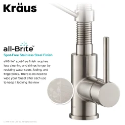 KRAUS Bolden 18-Inch Commercial Kitchen Faucet with Soap Dispenser in Spot Free Stainless Steel