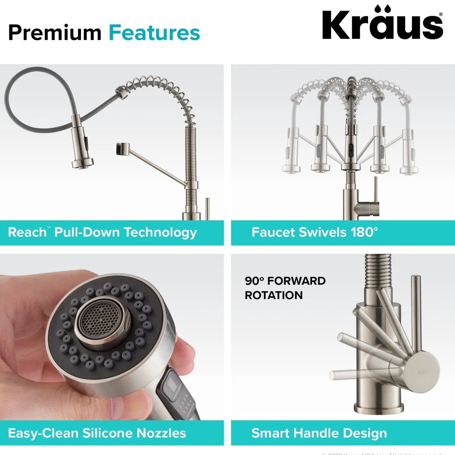 KRAUS Bolden 18-Inch Commercial Kitchen Faucet with Soap Dispenser in Spot Free Stainless Steel