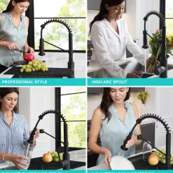 KRAUS Bolden 18-Inch Commercial Kitchen Faucet with Pull-Down Sprayhead in Spot Free Stainless