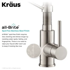 KRAUS Bolden 18-Inch Commercial Kitchen Faucet with Pull-Down Sprayhead in Spot Free Stainless