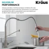 KRAUS Bolden 18-Inch Commercial Kitchen Faucet with Pull-Down Sprayhead in Spot Free Antique Champagne Bronze