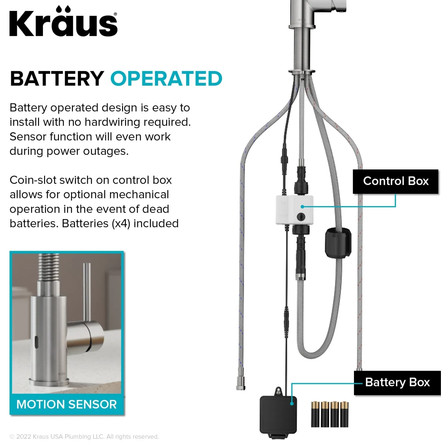 KRAUS Bolden Touchless Pull-Down Single Handle Faucet in Spot Free Antique Champagne Bronze