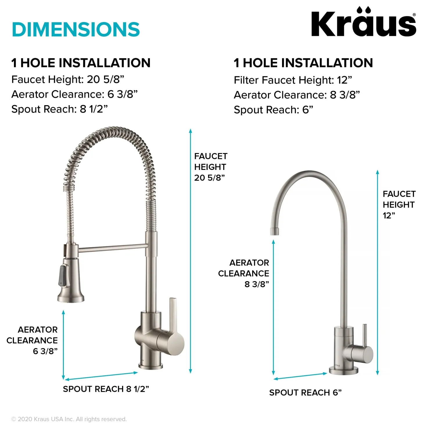 KRAUS Britt Commercial Style Kitchen Faucet and Purita Water Filter Faucet Combo in Spot Free Stainless Steel