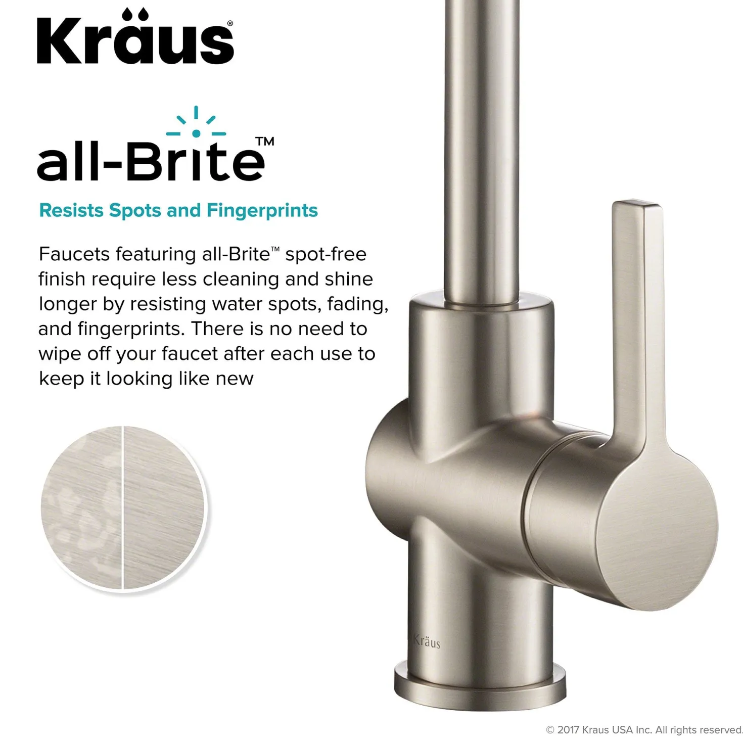KRAUS Britt Single Handle Commercial Kitchen Faucet with Deck Plate and Soap Dispenser in all-Brite Spot Free Stainless Steel