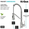 KRAUS Britt Single Handle Pull Down Kitchen Faucet in Spot-Free Stainless Steel