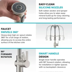 KRAUS Britt Touchless Pull-Down Single Handle Faucet in Matte Black