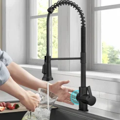 KRAUS Britt Touchless Pull-Down Single Handle Faucet in Matte Black