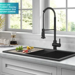 KRAUS Britt Touchless Pull-Down Single Handle Faucet in Matte Black