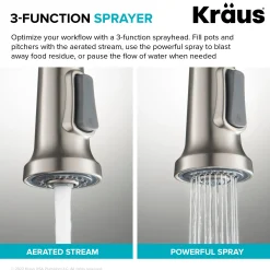 KRAUS Britt Touchless Pull-Down Single Handle Faucet in Matte Black