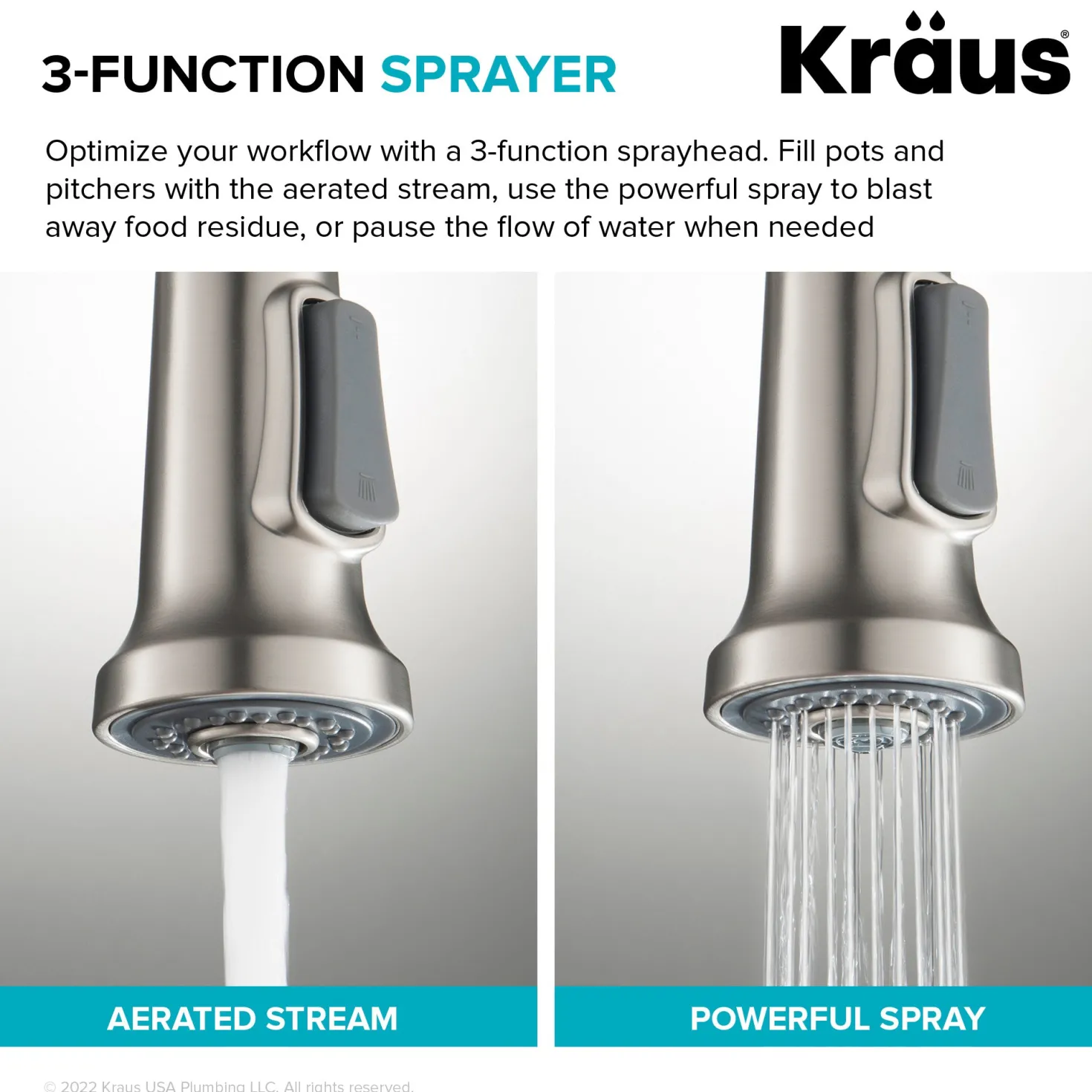 KRAUS Britt Touchless Pull-Down Single Handle Faucet in Matte Black