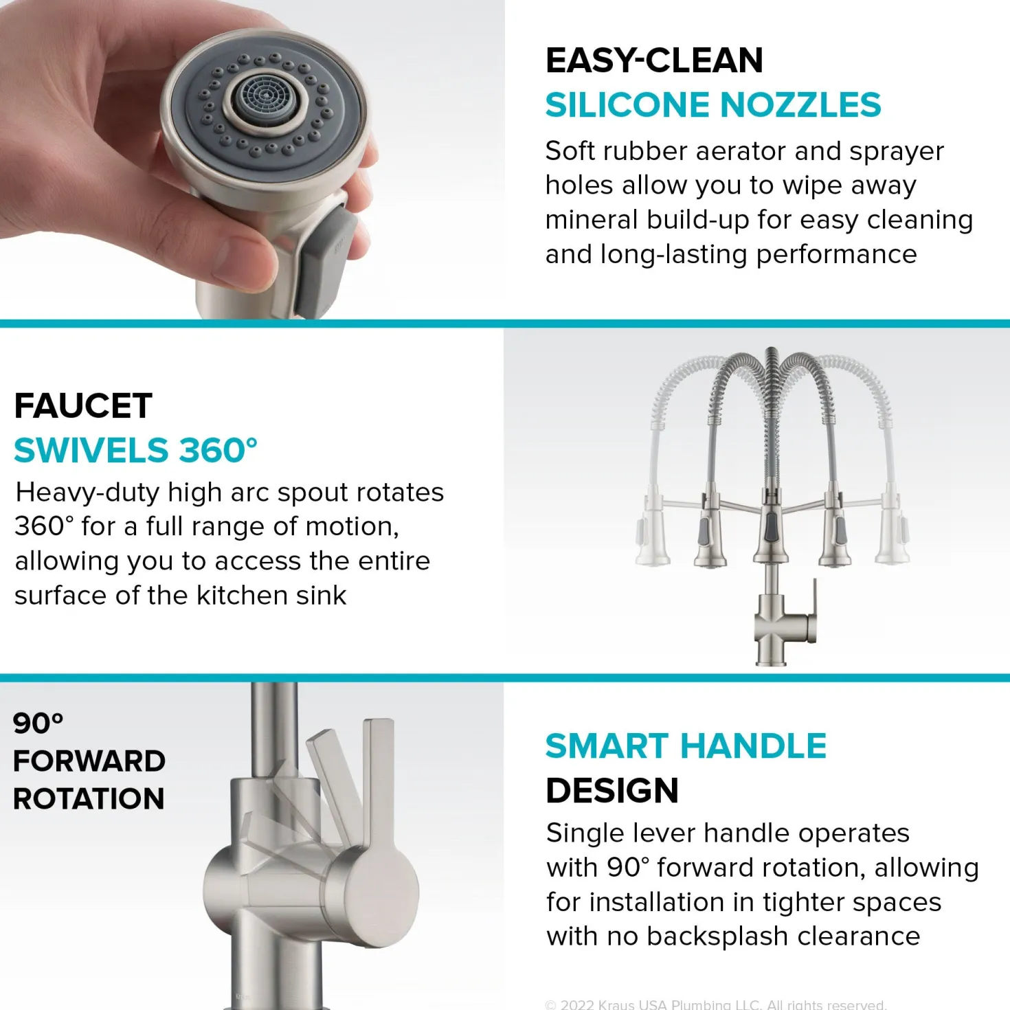 KRAUS Britt Touchless Pull-Down Single Handle Faucet in Spot Free Stainless Steel