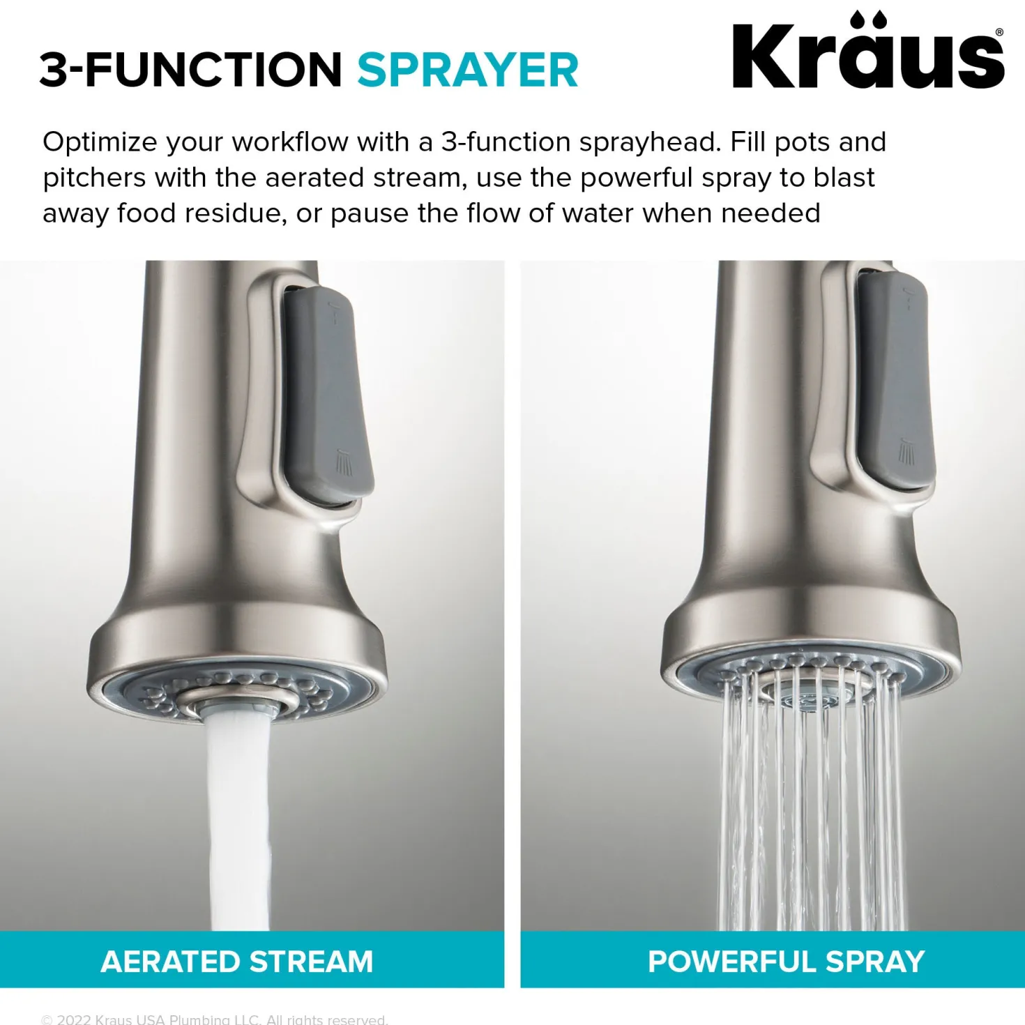 KRAUS Britt Touchless Pull-Down Single Handle Faucet in Spot Free Stainless Steel