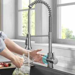 KRAUS Britt Touchless Pull-Down Single Handle Faucet in Spot Free Stainless Steel