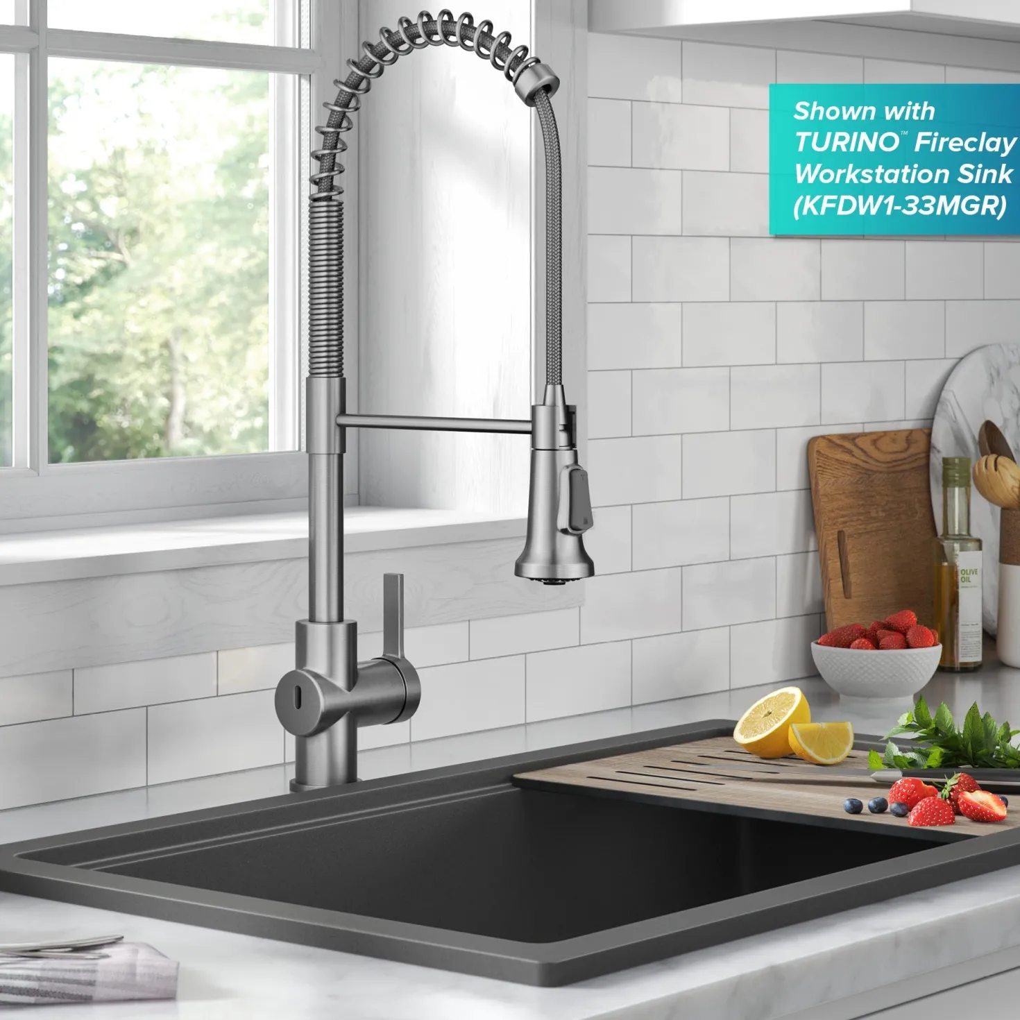 KRAUS Britt Touchless Pull-Down Single Handle Faucet in Spot Free Stainless Steel