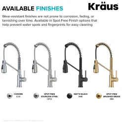 KRAUS Coda Commercial Style Single Handle Pull Down Kitchen Faucet in Spot-Free Stainless Steel