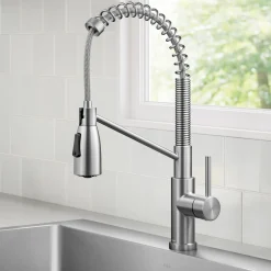 KRAUS Coda Commercial Style Single Handle Pull Down Kitchen Faucet in Spot-Free Stainless Steel