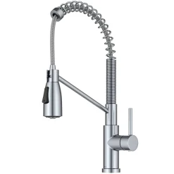 KRAUS Coda Commercial StyleSingle Handle Pull Down Kitchen Faucet in Chrome