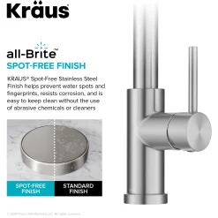 KRAUS Coda Single Handle Pull Down Kitchen Faucet in Spot-Free Stainless Steel