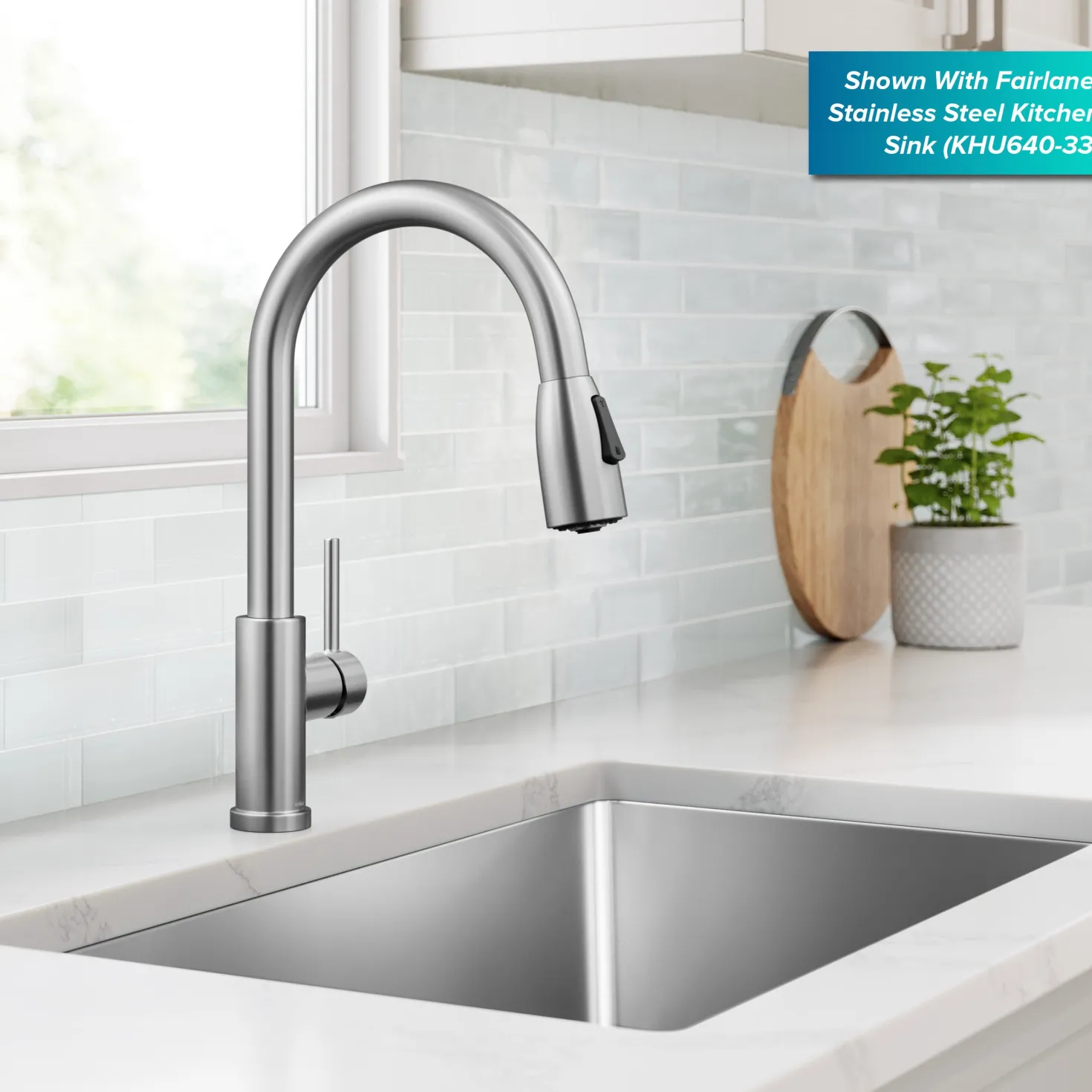 KRAUS Coda Single Handle Pull Down Kitchen Faucet in Spot-Free Stainless Steel