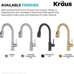 KRAUS Coda Single Handle Pull Down Kitchen Faucet in Chrome
